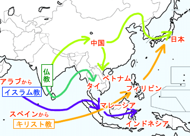 東南アジアの宗教を簡単に覚える方法を公開 受験地理b短期マスター塾